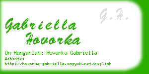 gabriella hovorka business card